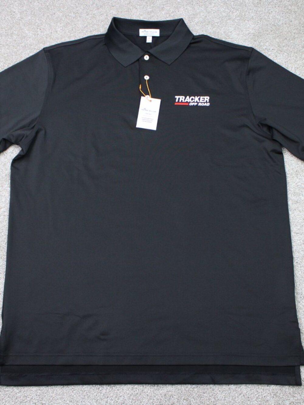 Peter Millar Polo Shirt NWT Mens Large Black Summer Comfort Stretch Short Sleeve